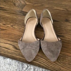 J.Crew D’Orsay Suede Flat